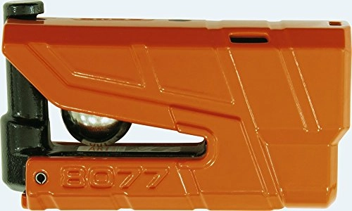 Bike Lock : ABUS 78609 8077 II Granit Detecto SRA Approved Motorcycle Alarm Disc Lock, Orange, one Size