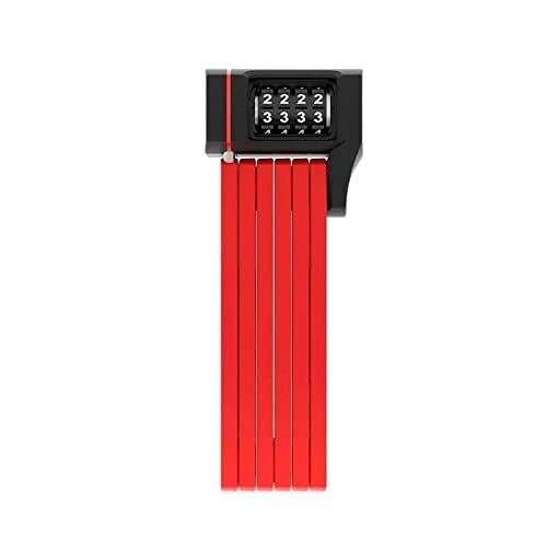 Bike Lock : ABUS 87794 - Lucchetto pieghevole Bordo uGrip 5700 / 80C con supporto, con Barre da 5 mm, livello di sicurezza 7 - 80 cm, Colore: Rosso