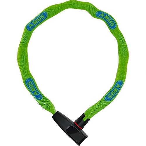 Bike Lock : ABUS Catena 6806K Neon Green Chain Lock - Plastic Coated Bicycle Lock - Square Chain with ABUS Security Level 6-85 cm - Green
