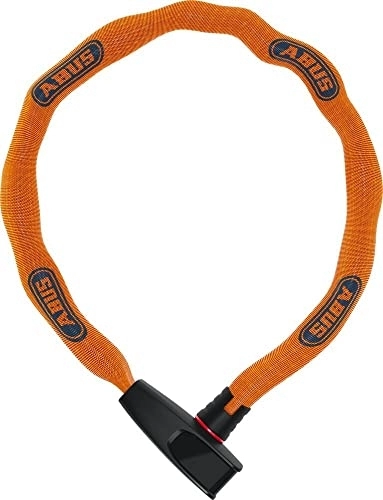 Bike Lock : ABUS Catena 6806K Neon Orange Chain Lock - Plastic Coated Bicycle Lock - ABUS Security Level 6 - 75 cm - Orange