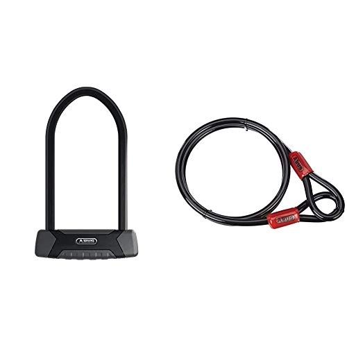 Bike Lock : Abus Granit XPlus 540 U-Lock 160HB230 Anti-Theft, 230 mm + Eazy KF & Cobra 27391 12 / 180 Steel Cable Loop