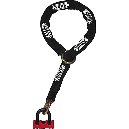 Bike Lock : ABUS lock-chain combo - Granit Power XS 67 / 105HB50 + 12KS120 black loop - motorcycle lock with ABUS security level 16 - red
