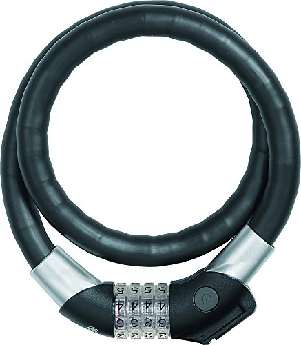 Bike Lock : ABUS Raydo 1460 TexKF Cable Lock, Black, 85 cm