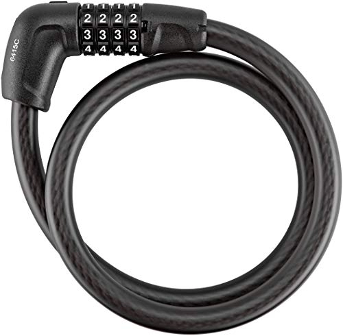 Bike Lock : ABUS Tresor 6415C / 85 Cable Lock + SCLL Bracket - Combination Lock made of 15 mm Thick Steel Cable with PVC Case Security Level 5, Black