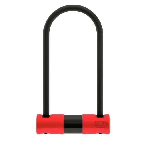 Bike Lock : ABUS U-Lock 440A USH Alarm - Bicycle Lock with Bracket and Alarm Function Security Level 8-230 mm Shackle Height