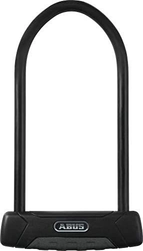 Bike Lock : ABUS U-lock Granit Plus 470 + EaZy KF Bracket, Bike Lock with Parabolic Shackle, ABUS Security Level 12, Black
