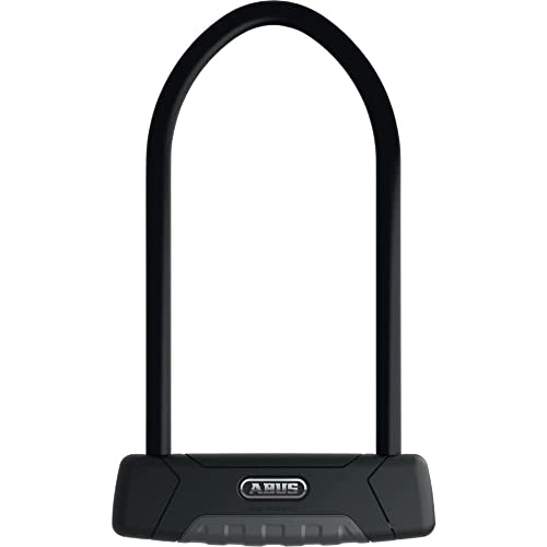Bike Lock : ABUS U-lock Granit XPlus 540 and SH B Bracket, Bike Lock with XPlus Cylinder as Tamper Protection and Illuminated Key, ABUS Security Level 15, Black, 23 cm
