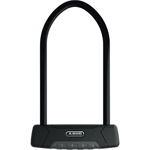 Bike Lock : ABUS U-lock Granit XPlus 540 and SH B Bracket, Bike Lock with XPlus Cylinder as Tamper Protection and Illuminated Key, ABUS Security Level 15, Black