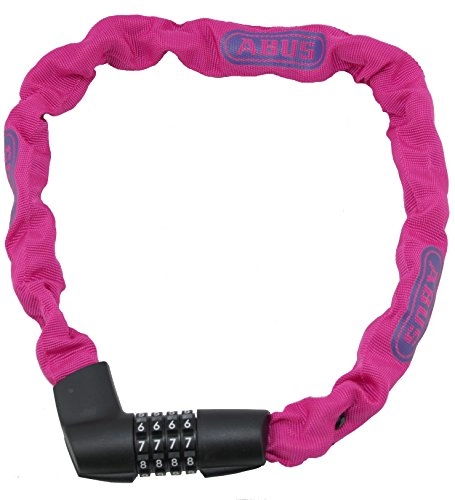 Bike Lock : Abus Unisex – Adult 1385 / 75 Neon Pink Chain Lock 75 cm