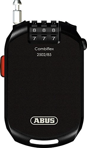 Bike Lock : ABUS Unisex_Adult Pro 2502 Combiflex Cable Lock, Black, 85 cm