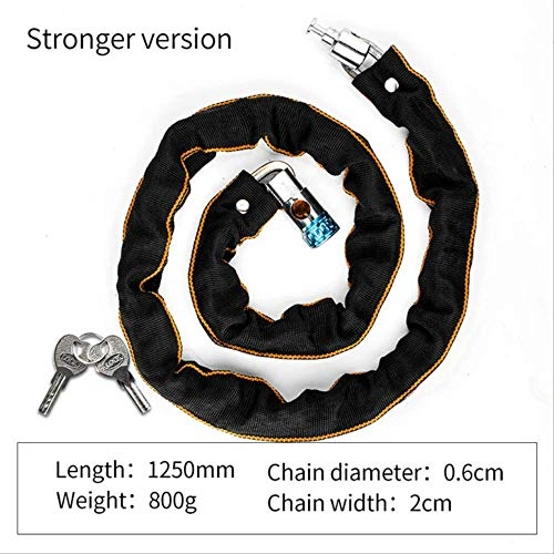 Bike Lock : Advanced anti-theft bicycle lock Bicycle Lock Safe Metal Anti-theft Outdoor Bike Chain Lock Security Reinforced Cycling Chain Lock Bicycle Accessories stronger version