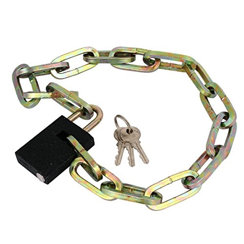 Bike Lock : Aexit Cycling Bike Bicycle security Chain Lock Padlock 70cm Length w Keys (974cdbb6563358e91e62ed8e6d777004)
