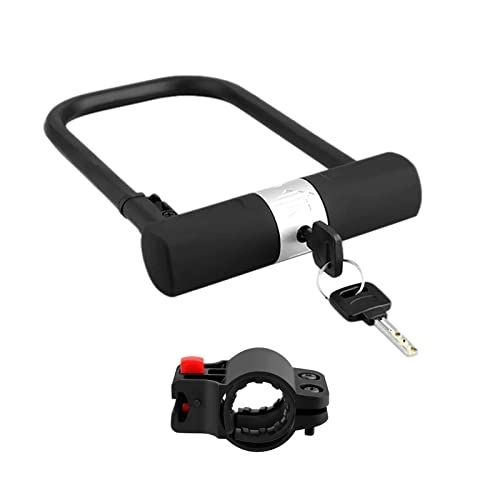 Bike Lock : AIFEN Bike U Lock with Key - Heavy-Duty Bicycle Secure Locks with Key | Durable and Waterproof Steel Bike Lock with Key