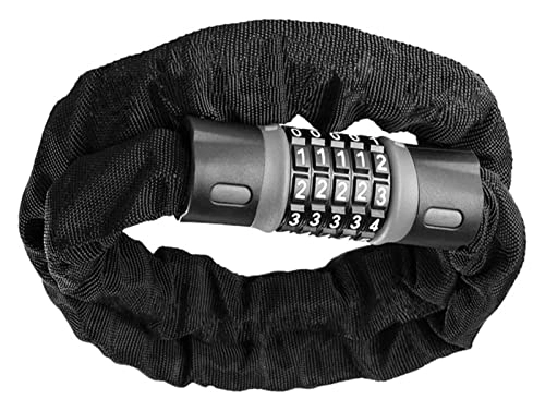 Bike Lock : AIRFUL Digit Password Bicycle Lock Heavy Duty Bike Chain Locks 1M for Bicycle Motorbike Scooter Strollers Gate Fence Doors (Black and Gray) (Color : Gray, Size : 1.2m)