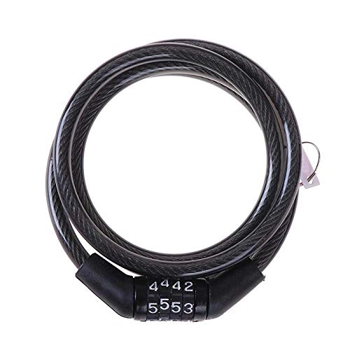 Bike Lock : AJH Cycling Security 4 Digit Combination Password Bike Bicycle Cable Chain Lock