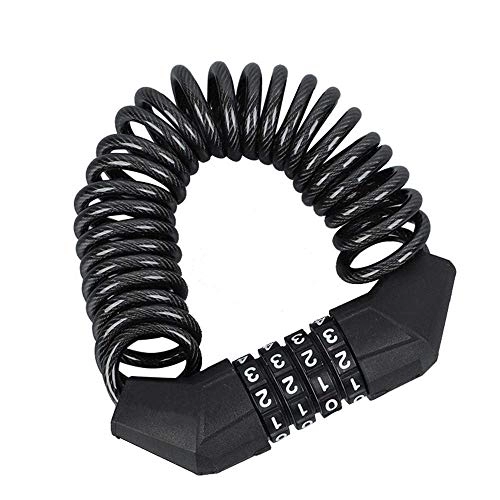 Bike Lock : AJH Portable Helmet Lock 4 Digit Password Mini Anti-Theft Bicycle Lock For Motorcycle Bike Scooter Cycling Cable Lock