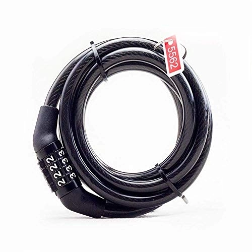 Bike Lock : AJH Security Anti-Theft Cable Lock Bike Cable Basic Self Coiling Resettable Combination Cable Bike Locks Bicycle Accessorie
