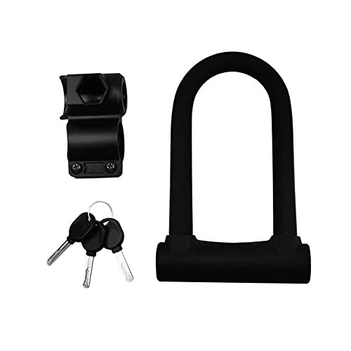 Bike Lock : alittlecuteshop Bike Lock U Shaped Combination Bicycle Lock Anti Theft Bicycle Secure Lock Heavy Duty Combination Bicycle D Lock Shackle Security Cable with Safety Cable 1set