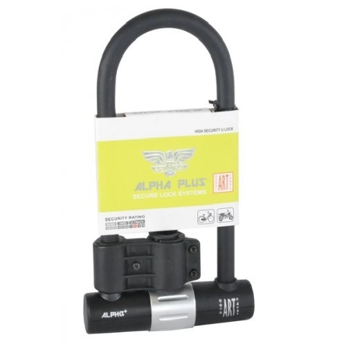 Bike Lock : Alpha Plus 320mm D / Shackle Bike Lock & Carry Bracket APL8010 - Hardened Steel