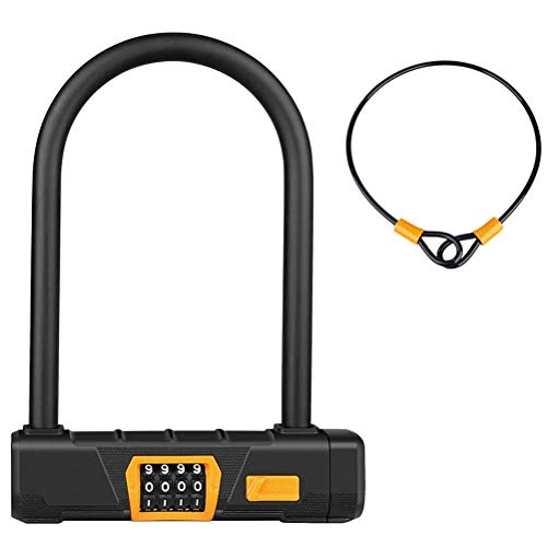 Bike Lock : Amosfun 1 Set of Steel Security Lock Motorcycle Lock Password Lock for Bicycle