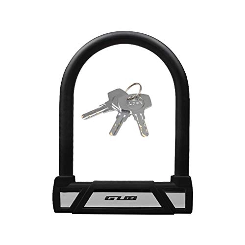 Bike Lock : Amosfun Bike lock Heavy Duty Anti Theft Lock with U Lock Shackle for Outdoor Cycling Security (Black)