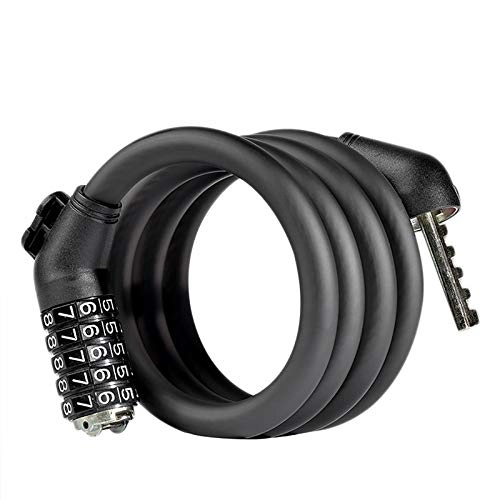 Bike Lock : anruo Bicycle lock combination lock / key anti-theft bicycle cable lock for road bike mountain bike 1.2m / bicycle parts bicycle lock sports and entertainment