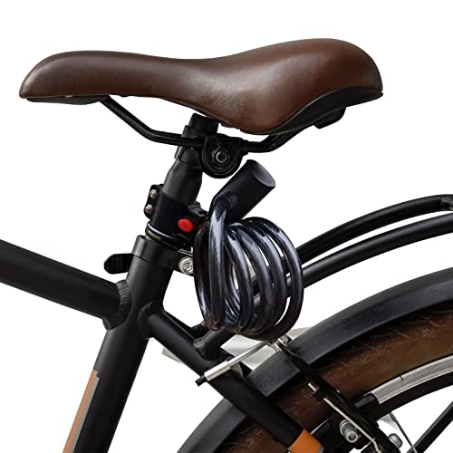 Bike Lock : Anweller Bicycle Lock Fingerprint, Waterproof Portable with Bicycle Lock Holder, Smart Lock with 20 Fingerprints Recordable, Anti-Theft Device Made of 12 mm Steel Wire