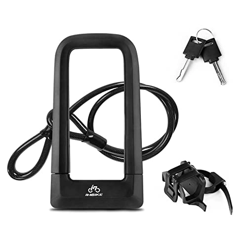 Bike Lock : Aomiun Bike Lock, Anti-theft Bicycle Lock with Thicken Cylinder and Secure Keys Bike Wheel Lock with Mounting Bracket Cycling Lock for Motorcycle Bicycle Electric Scooter