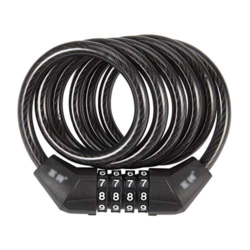 Bike Lock : Atuka Anti-theft Lock for Xiaomi M365 Ninebot Scooter High Security Steel Cable Password Lock Outdoor 4-Digit Password Resetable Code Lock for Mountain Bike Motorcycle Bike