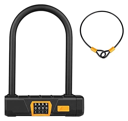 Bike Lock : AUZAA Steel Security Lock Motorcycle Lock Password Lock for Bicycle