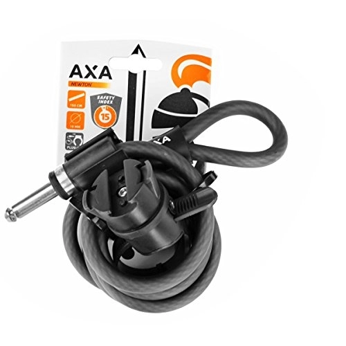 Bike Lock : AXA Newton 150 / 10 Bike Cable Lock - Black, 1500 mm x 10 mm