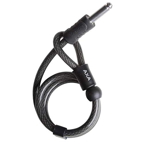 Bike Lock : AXA Plug in RLS 115 / 10 Unisex Adult Anti-Theft Cable, Black, Length 115 cm