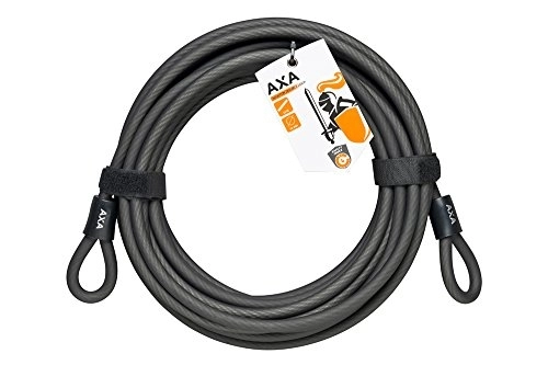 Bike Lock : AXA Unisex Adult Double Loop 1000 Extension Cable Lock - Black, 10000 x 10 mm