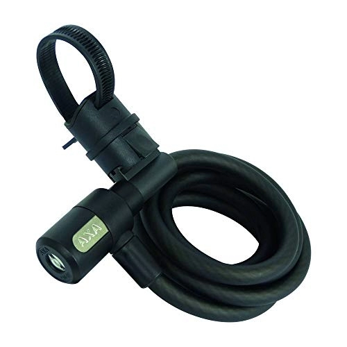 Bike Lock : AXA Unisex Adult Rigid 180 / 8 Bike Cable Lock - Matt Black, 1800mm x 8mm