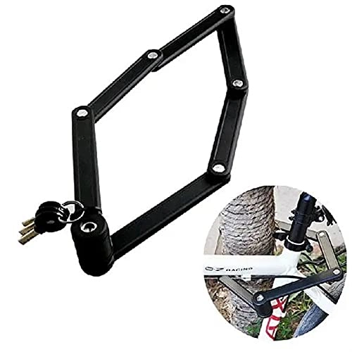 Bike Lock : AYKONG Portable Anti Theft Bike Lock High Strength Bicycle Lock Anti Theft 6 Joints Foldable Bike Lock