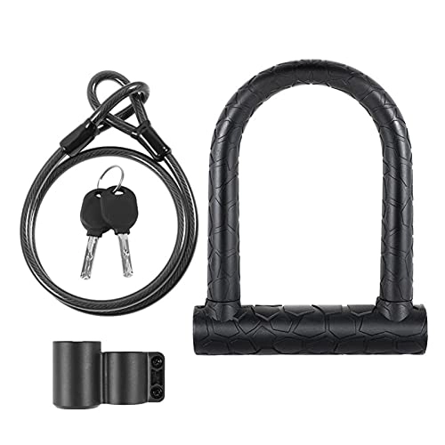 Bike Lock : Aznever Bike U Lock, Heavy Duty Bike Locks Bike Security Lock Set Bicycle U Lock With Keys & Loop Cable For Bikes, Bicycle, motorbikes, Motorcycles positive