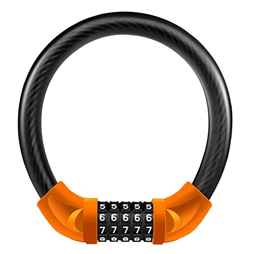 Bike Lock : AZPINGPAN Bicycle Lock丨Bold 18mm Portable 5-digit Combination Steel Cable Ring Lock丨Anti-theft Alloy Lock Cylinder丨Suitable For Bicycles, Heavy Motorcycles, Mountain Bikes