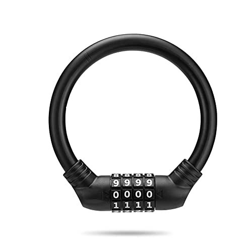 Bike Lock : AZPINGPAN Bold Ring Bicycle Lock丨Zinc Alloy Core Steel Cable Code Lock丨Small And Portable Outdoor Mountain Bike Fixing Accessories丨Suitable For Electric Vehicles, Motorcycles, Scooters