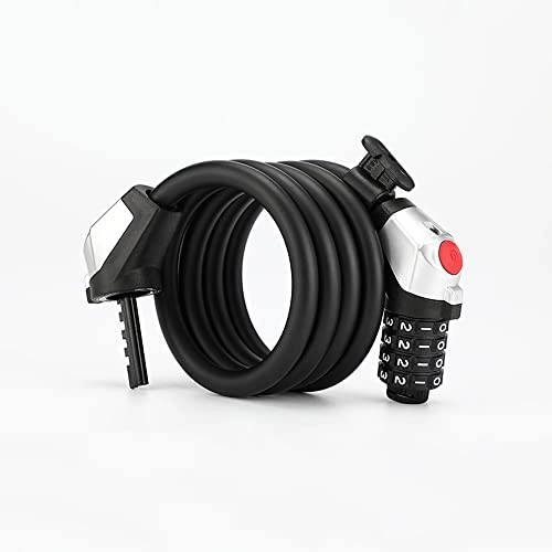 Bike Lock : AZPINGPAN Lock Lighting Design Bicycle Lock丨12mm Thick PVC Steel Cable Anti-theft Digital Code Lock With Lock Frame丨portable Ring 120 Cm Telescopic Outdoor Riding Equipment Accessories