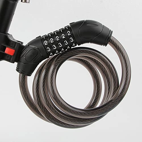 Bike Lock : AZPINGPAN Portable Bike Lock With Mounting Bracket, 120 Cm Bike Lock Cable, 5 Digit Resettable Bike Locks With Combinations (Multicolor Optional)
