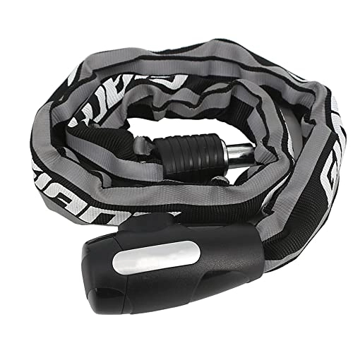 Bike Lock : AZPINGPAN Reflective Strip Cloth Cover Bicycle Lock丨90cm Anti-shear Anti-theft Mountain Bike Motorcycle 6mm Alloy Steel Chain Lock丨with 2 Keys Automatic Closing Dust Cover