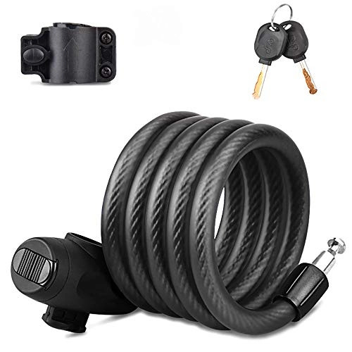 Bike Lock : BaiJaC ZIRUIGONG Bike Lock, Key Lock Chain Combination Cable Lock with 2 keys For Bicycle Outdoor Bike Scooter Grill and Other Items to Save
