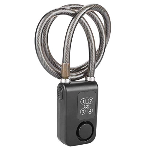 Bike Lock : banapoy Anti-theft Alarm Lock, Low Power Indication Function 110Db Waterproof Bicycle Lock, Password Bicycle Lock for Indoor