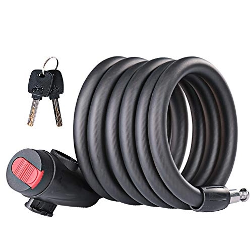 Bike Lock : BECCYYLY Bicycle Lockbike Lock 1.8M Anti Theft Bicycle Accessories Steel Wire Security Bicycle Cable Lock Mtb Bike Equipment