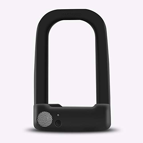 Bike Lock : BESTSOON-UL Horn Alarm U-lock Bicycle Lock Motorcycle Electric Car Lock Anti-theft Bold Anti-shear Safety (Color : Black, Size : One size)