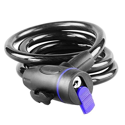 Bike Lock : Bicycle Accessories Steel Cable Lock n Bike Bicycle Lock Anti-theft Key Lock Riding Equipment Cycling Accessories, Black Xping