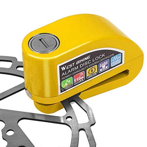 Bike Lock : Bicycle Alarm Lock Motorbike Anti-theft Alarm Waterproof Wheel Disc Brake Security Safety Siren Lock Bike Lock