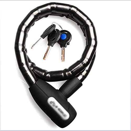 Bike Lock : Bicycle Cable Lock, 85 CM Long, with 3 Illuminated Keys, Bicycle Lock, Suitable for Outdoor Bicycles And Motorcycles, Motorcycle Lock