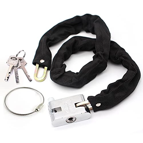 Bike Lock : Bicycle Chain Lock, Bike Lock, Bike Chain Lock, Anti-Theft Bike Locks, Bike Lock Chain, Motorcycle Lock, Chain Locks for Motorcycles, Motorbike, Bike, Generator, Gates, Bicycle, Scooter - 2.8FT, with 3 Keys