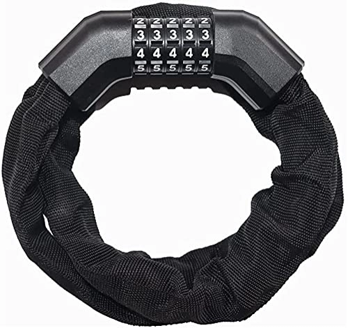 Bike Lock : Bicycle Chain Lock Cycling Chain Lock-5 Digit Combination / No Key Password Safety Anti-Theft Motorcycle Door